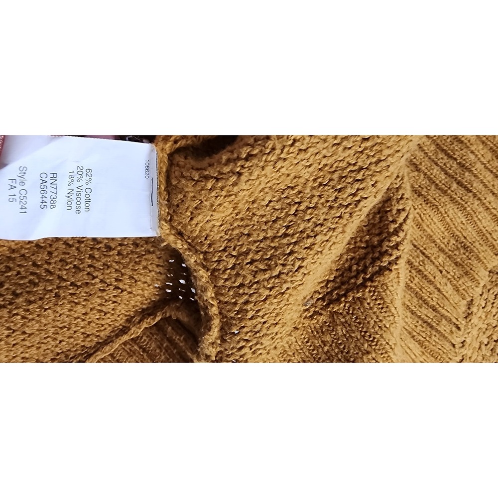 Madewell Womens Size M Brown Textured Knit Long Sleeve Pullover Sweater Retro - Picture 4 of 5